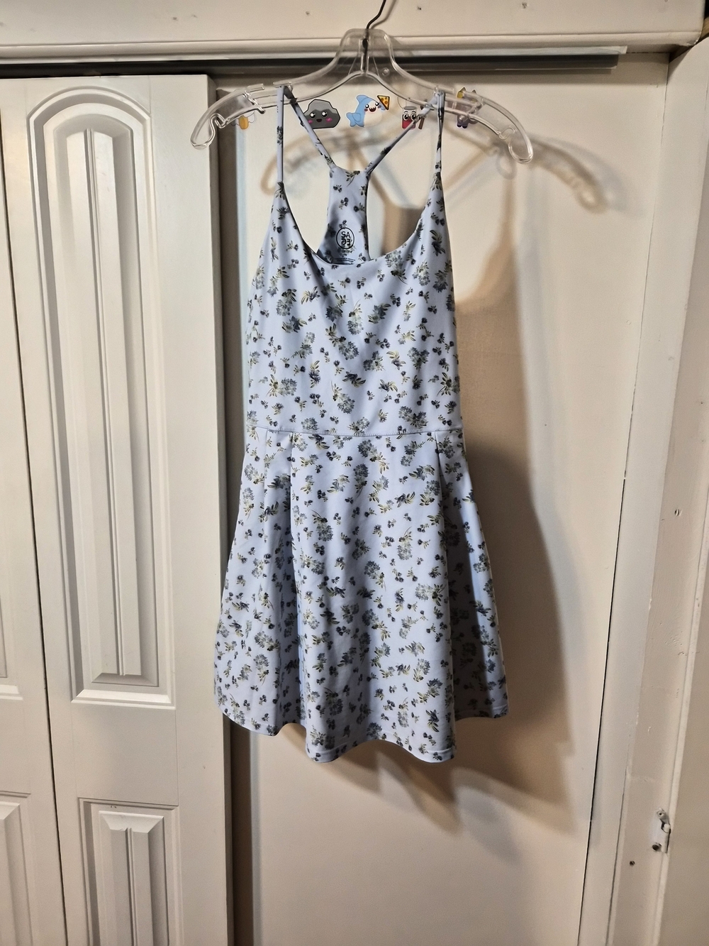 Light Blue Active Dress With Shorts Built In